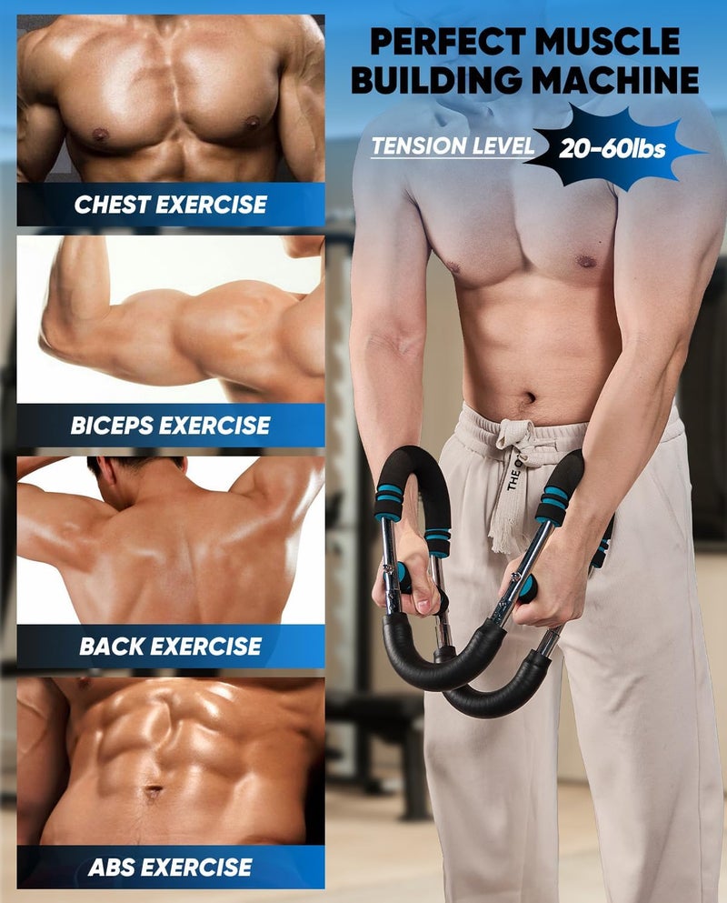 Saker 2026 New PowerTwist Arm Trainer, Adjustable Forearm Strengthener, Arm Exercise and Chest Workout Equipment for Home Gym, for Men, Ideas for Fitness Enthusiasts - Image 3